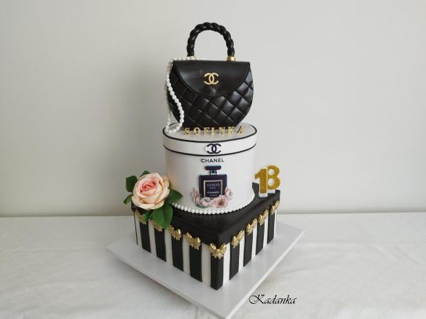 "CHANEL" Všetko je torta aj kabelka😉, torta, Narodeninové torty, Kadanka, 1