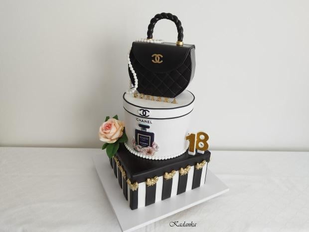 "CHANEL" Všetko je torta aj kabelka😉, torta, Narodeninové torty, Kadanka, 4