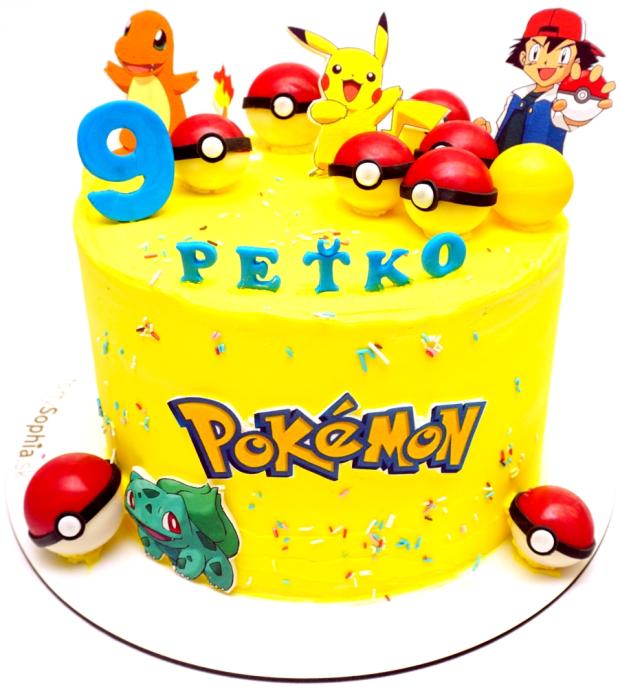 Narodeninová torta - Pokémon, torta, Rozprávkové torty, tortysophia.sk, 1
