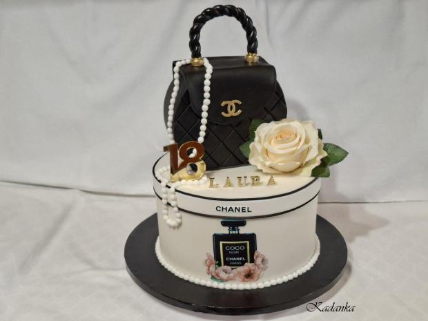 Torta Chanel ku krásnym narodeninám pre Lauru ❤, torta, Narodeninové torty, Kadanka, 1