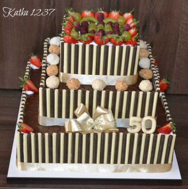 švagrinej k 50tke, torta, Čokoládové torty, katka1237, 1