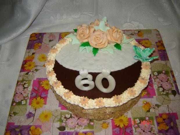 narodeninová - okrúhla na 60, torta, Narodeninové torty, majovka, 1