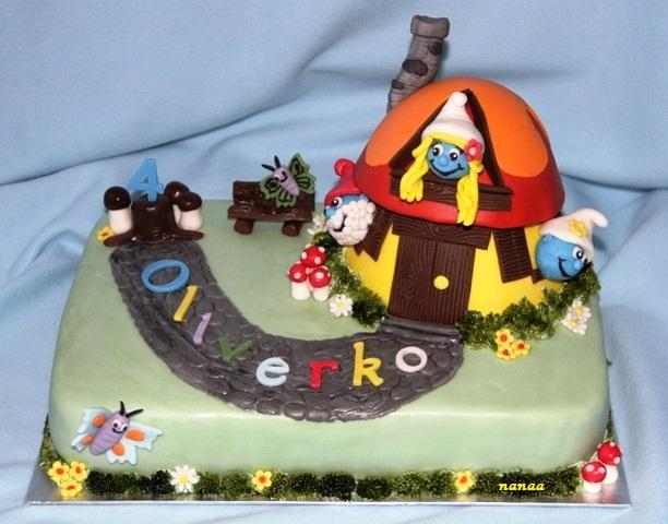 Šmolkovia , torta, Rozprávkové torty Šmolkovia , torta, Rozprávkové torty, nanaa, 1