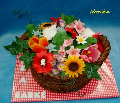 košík s kvetmi, torta, Netradičné torty košík s kvetmi, torta, Netradičné torty, norika1, 1
