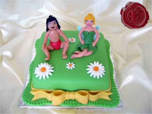 Zvonilka a Mauglí, torta, Rozprávkové torty Zvonilka a Mauglí, torta, Rozprávkové torty, lenkafab, 1