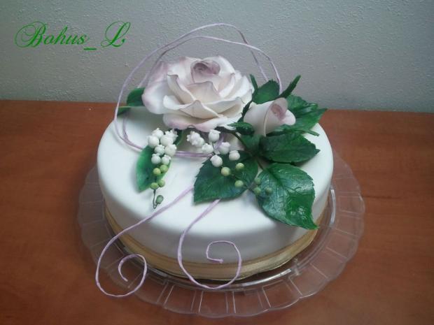 s ružou, torta, Svadobné torty s ružou, torta, Svadobné torty, Bohus_L, 1