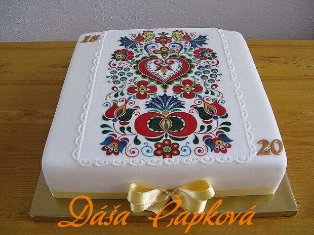 S podlužáckým ornamentem, torta, Narodeninové torty S podlužáckým ornamentem, torta, Narodeninové torty, dasacapkova, 1