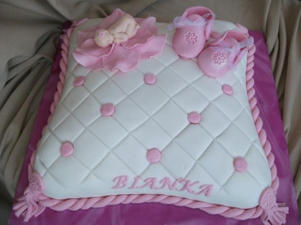 Vankúšik na krst s babatkom:-), torta, Torty na krstiny Vankúšik na krst s babatkom:-), torta, Torty na krstiny, Alenik, 1