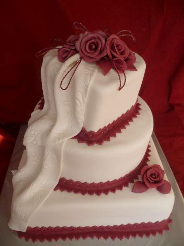 Svadobná-bordová, torta, Svadobné torty Svadobná-bordová, torta, Svadobné torty, Anca.B, 1