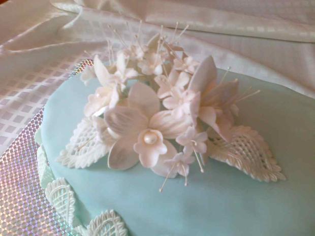 orchidee z blízka, torta, Ozdoby na torty, tretinka, 1