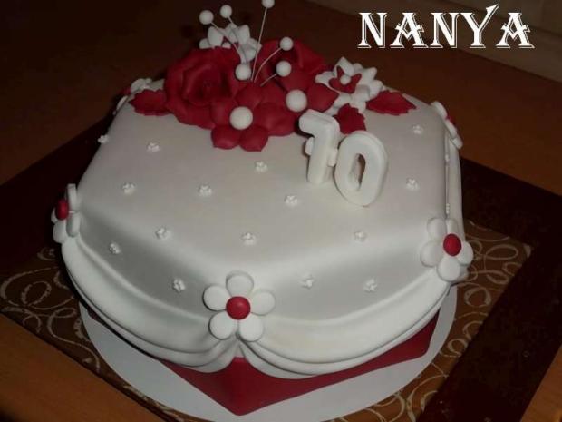 BIELO-BORDOVÁ :-), torta, Narodeninové torty BIELO-BORDOVÁ :-), torta, Narodeninové torty, nanya, 1