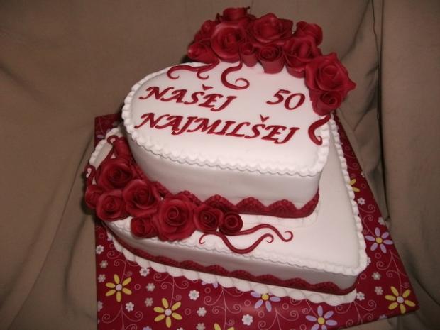 Srdce dvojposchodove bordovo-biele, torta Srdce dvojposchodove bordovo-biele, torta, Alenik, 1