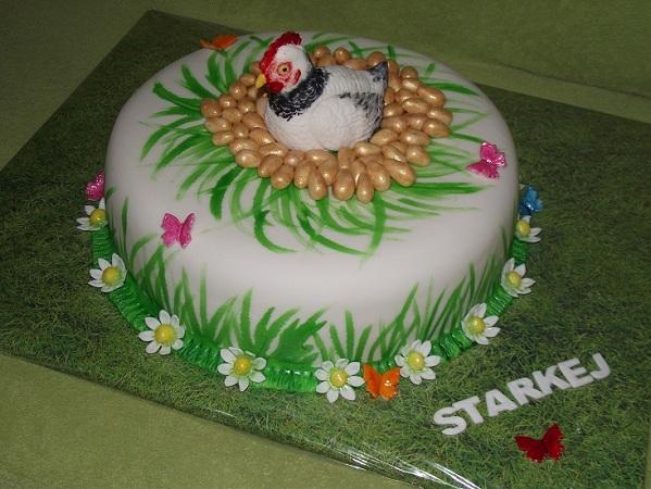 Sliepočka a 66 zlatých vajíčok, torta, Netradičné torty Sliepočka a 66 zlatých vajíčok, torta, Netradičné torty, leti, 1