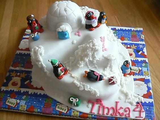 tučniaci, torta, Narodeninové torty tučniaci, torta, Narodeninové torty, katkakotruchova, 1