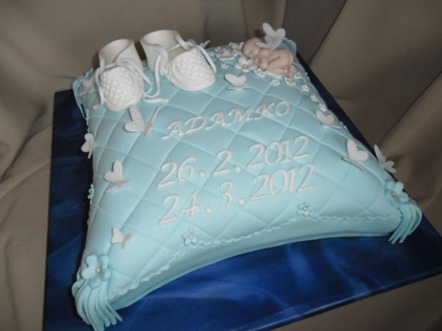 vankušik -krst, torta, Torty na krstiny vankušik -krst, torta, Torty na krstiny, Alenik, 1