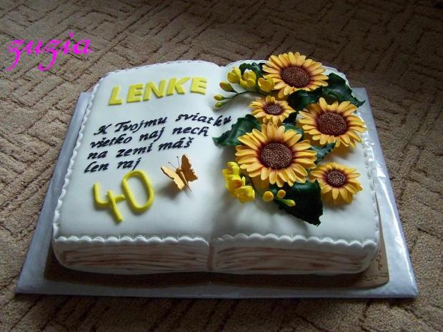 kniha so slnecnicami, torta, Narodeninové torty kniha so slnecnicami, torta, Narodeninové torty, zuzia, 1