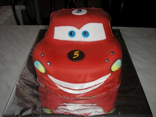 Auto mcQueen, torta, Torty autíčka, vláčiky, petra 18, 1