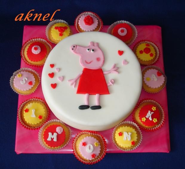 prasátko Peppa, torta, Rozprávkové torty, aknel, 1