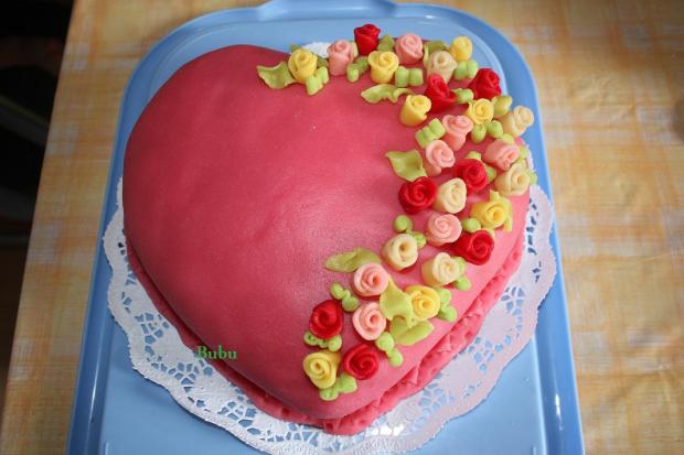 srdce s malymi ruzickami, torta, bubu, 1