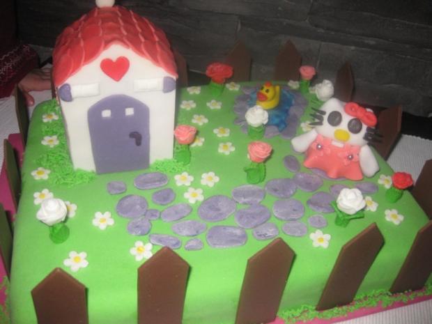 Kitty s domčekom, torta, Rozprávkové torty, vierka6, 1