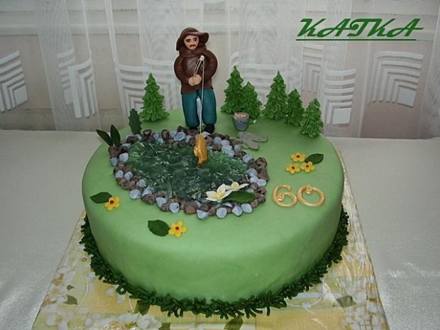 s rybárom, torta, Narodeninové torty s rybárom, torta, Narodeninové torty, Katka Ozsvaldova, 1