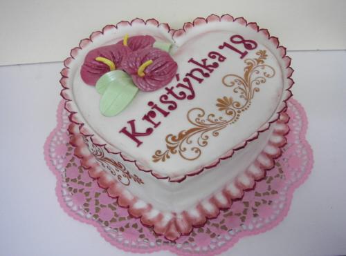 srdíčko k 18, torta srdíčko k 18, torta, Světluškaa, 1