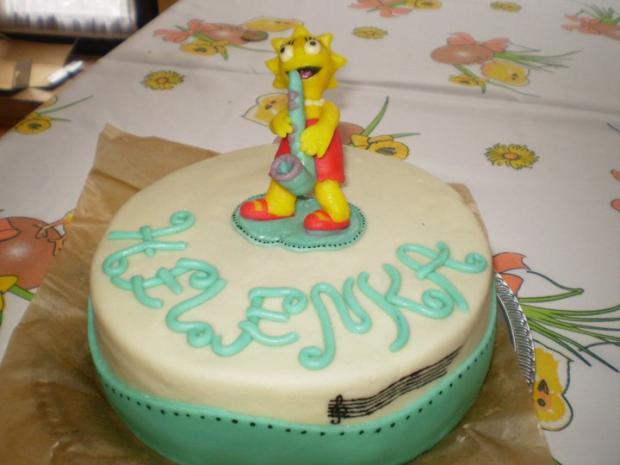 Lisa Simpson, torta, Rozprávkové torty, mulinkam, 1