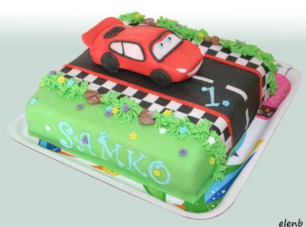 Autičko, torta, Torty autíčka, vláčiky, Elen Bielikova, 1