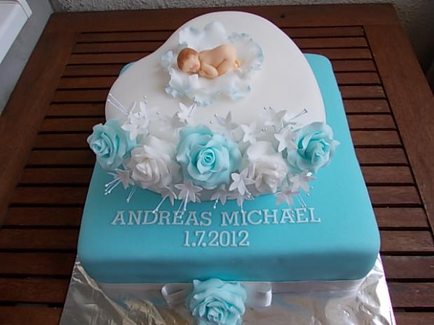 Krstinová Pre Andreasa Michaela, torta, Torty na krstiny, kacarina, 1