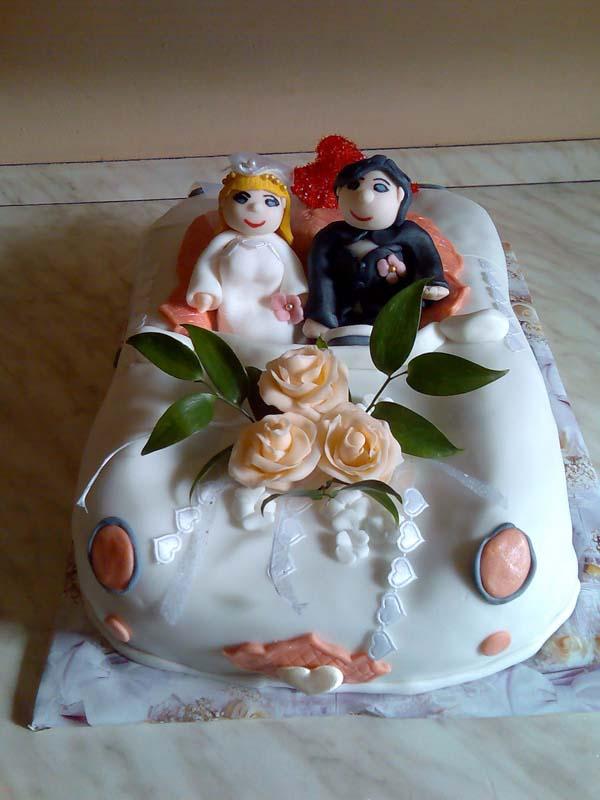 Svadobné auto, torta, Svadobné torty, alioska, 1