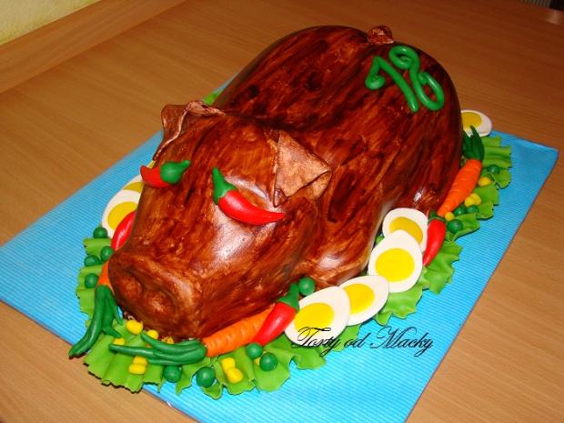 Pečené prasiatko, torta, Narodeninové torty Pečené prasiatko, torta, Narodeninové torty, Macka Stančíková, 1
