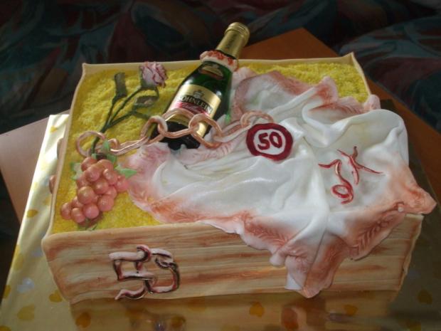 Bednička s vínom, torta, Narodeninové torty Bednička s vínom, torta, Narodeninové torty, brebis, 1