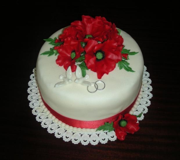 svadobná s vlčími makmi, torta, Svadobné torty svadobná s vlčími makmi, torta, Svadobné torty, stanulik85, 1