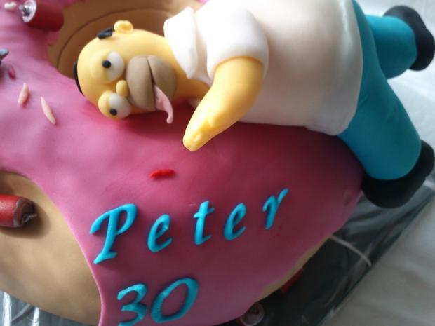Homer detail, torta, Narodeninové torty, katarina muchova, 1