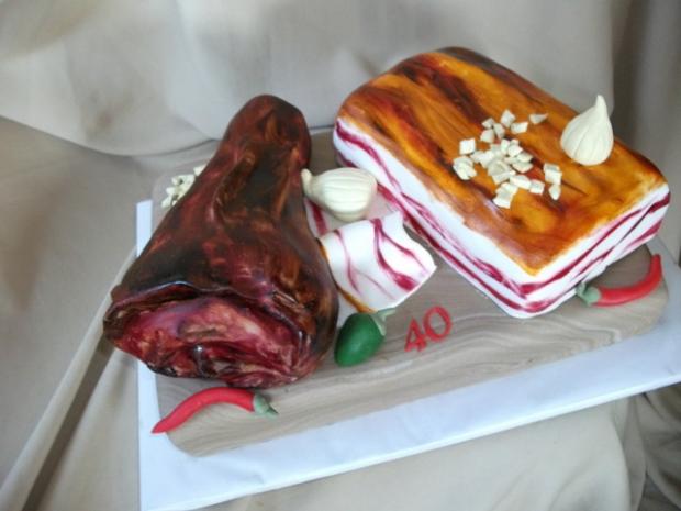 Udene kolienko,slanina a cibula:-D, torta, Netradičné torty Udene kolienko,slanina a cibula:-D, torta, Netradičné torty, Alenik, 1