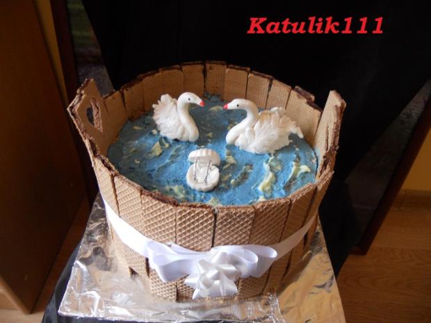 s labuťkami, torta, Svadobné torty s labuťkami, torta, Svadobné torty, katulik111, 1