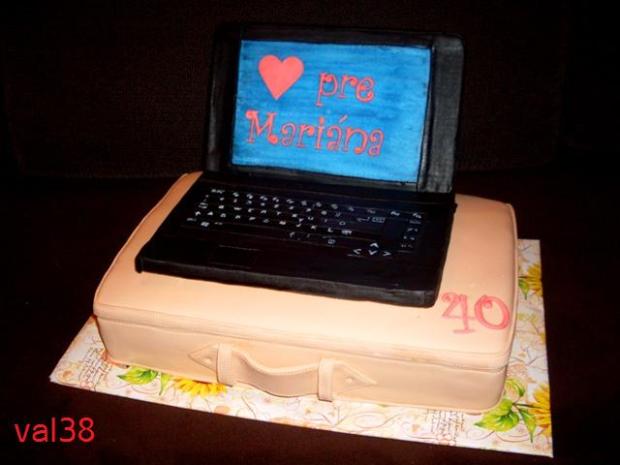 kufrík s notebookom, torta kufrík s notebookom, torta, val38, 1