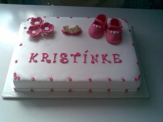 krstinová pre Kristínku, torta, Torty na cirkevné sviatky, Iva-Torty, 1