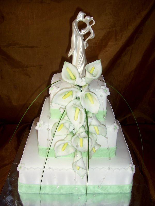 Kaly v zelenom, torta, Svadobné torty Kaly v zelenom, torta, Svadobné torty, gitanka, 1