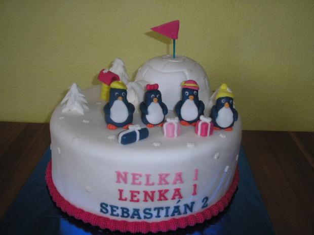 Kinder pingui - pre troch oslavencov, torta, Rozprávkové torty Kinder pingui - pre troch oslavencov, torta, Rozprávkové torty, Denideni, 1