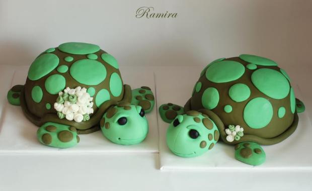 Svadobné korytnačky, torta, Netradičné torty Svadobné korytnačky, torta, Netradičné torty, ramira, 1