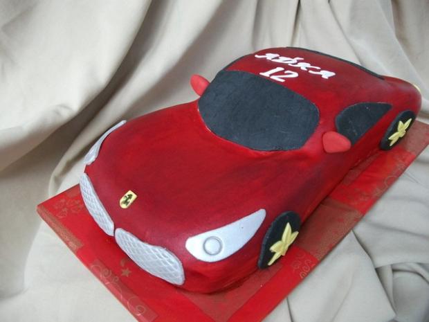 Ferari, torta, Torty autíčka, vláčiky Ferari, torta, Torty autíčka, vláčiky, Alenik, 1