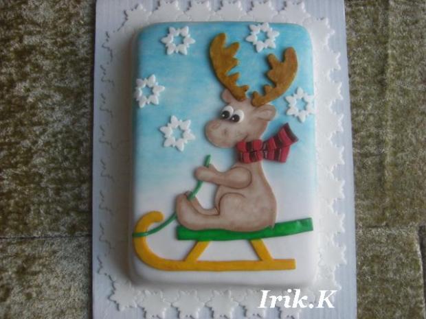 Sob na saních, torta, Torty so zvieratkami Sob na saních, torta, Torty so zvieratkami, Irik.K, 1