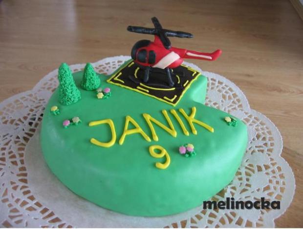 S vrtulnikom, torta, Torty autíčka, vláčiky S vrtulnikom, torta, Torty autíčka, vláčiky, melinocka, 1