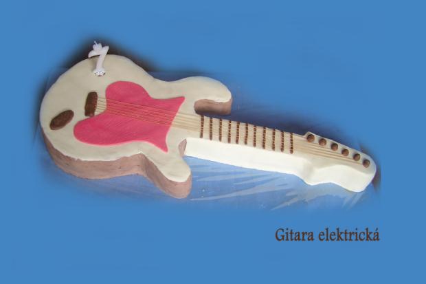Gitara elektrická, torta, Ostané torty pre deti, Marcela_SNV, 1
