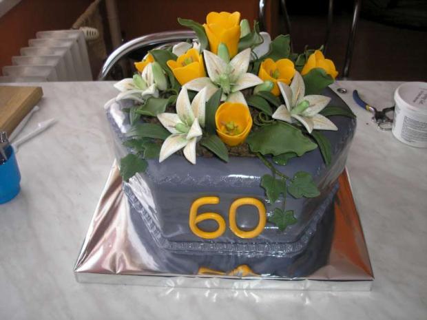 Kvetináč s kvetmi, torta, Narodeninové torty Kvetináč s kvetmi, torta, Narodeninové torty, petra 18, 1