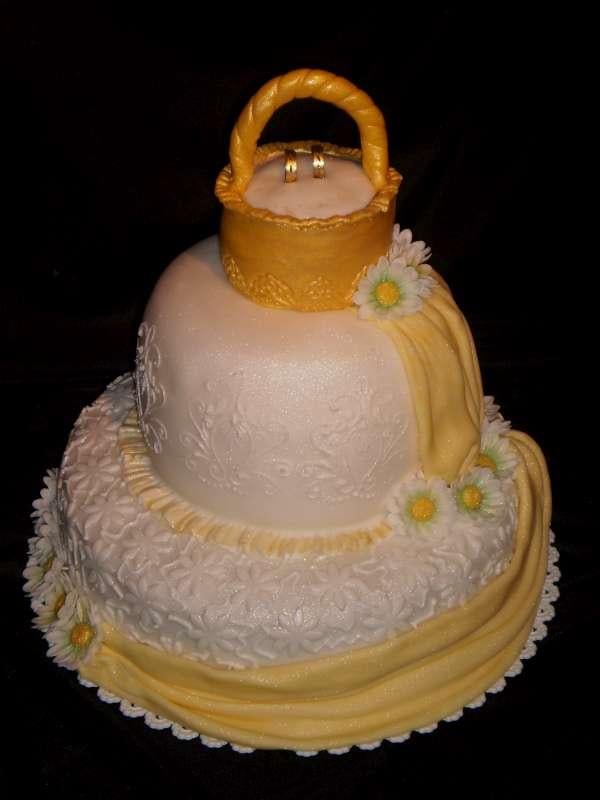 svadobná  s margaretkami 2, torta, Svadobné torty, akinom, 1