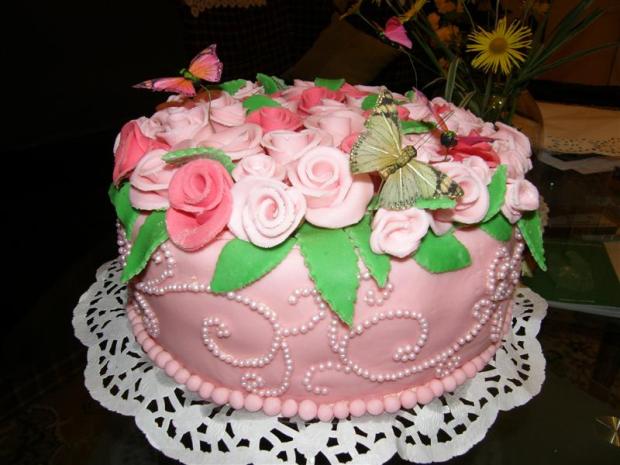 Ružová svadobná, torta, Svadobné torty, Gabka4, 1