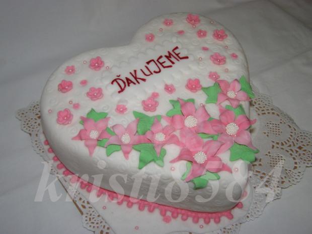 Srdiečko ďakujeme, torta, Narodeninové torty, kristi8584, 1