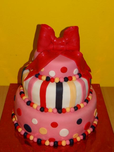 Narodeninová s mašľou, torta, Narodeninové torty, Moncika7, 1